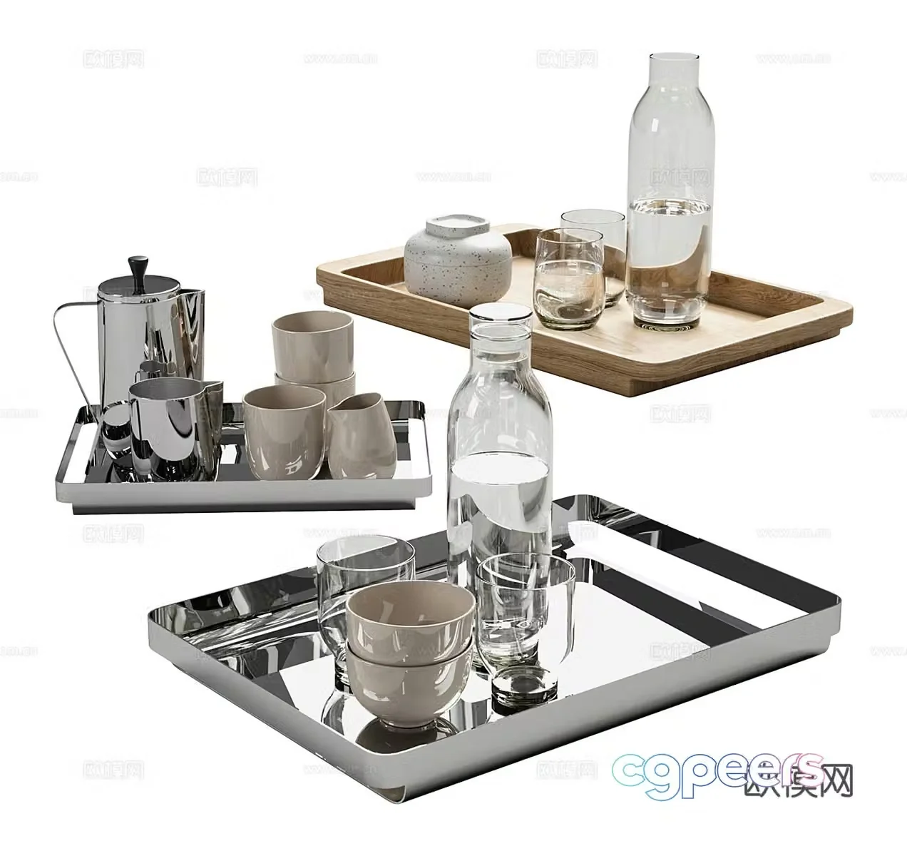 Tea ornaments Tea set ornaments Dining table ornaments Side cabinet ornaments Kitchen ornaments Negotiation table ornaments 3D model