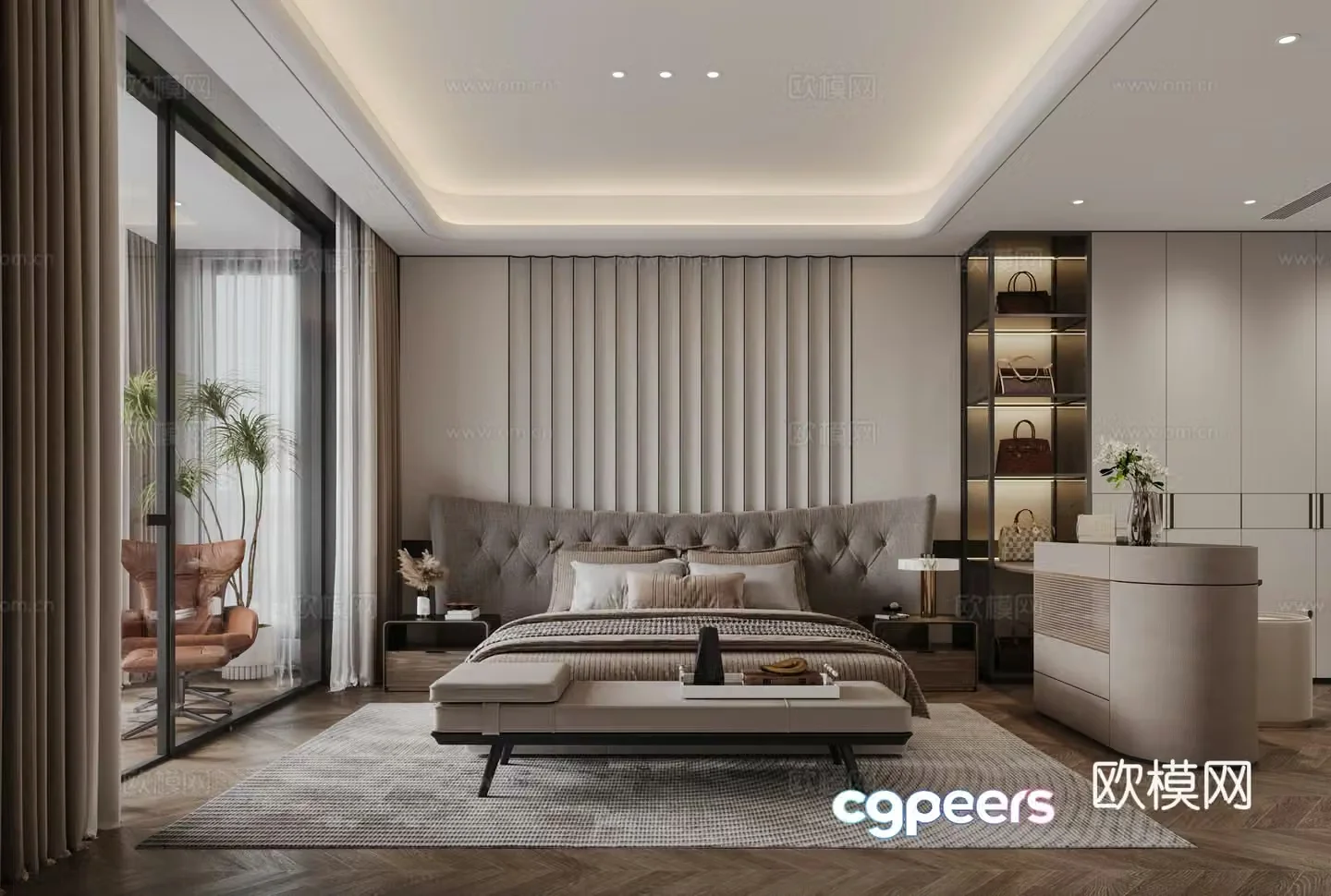 Modern bedroom Daoheng design 3d model