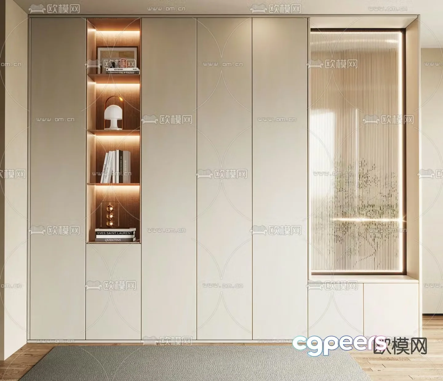 3D model of the entrance shoe cabinet