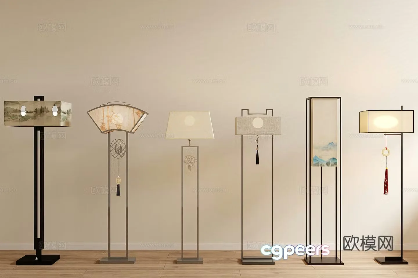 New Chinese style floor lamp lamp lamp lighting art lighting Chinese style floor lamp 3d model