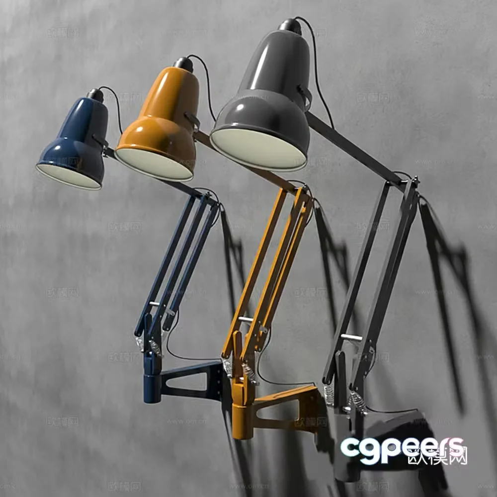 Lamps wall lamps lighting industrial wind wall lamps 3D model