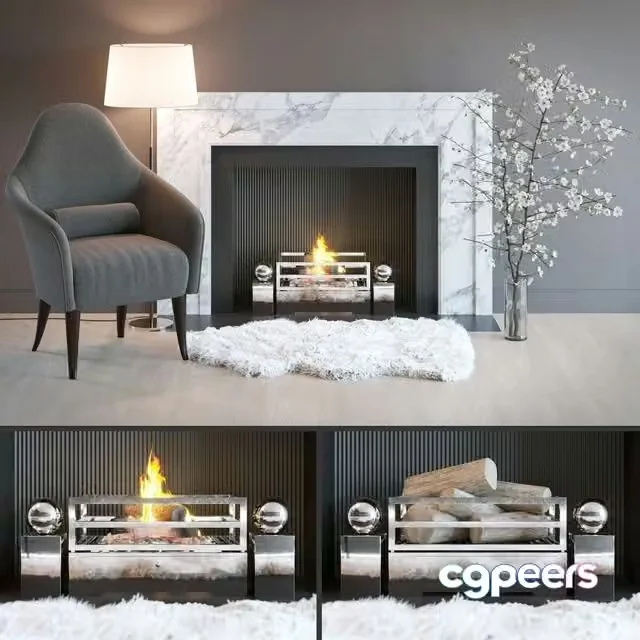 3ds Max Free – Fireplace 1
