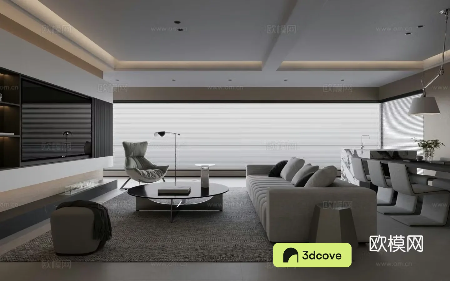 Modern living and dining room living room sofa carpet coffee table