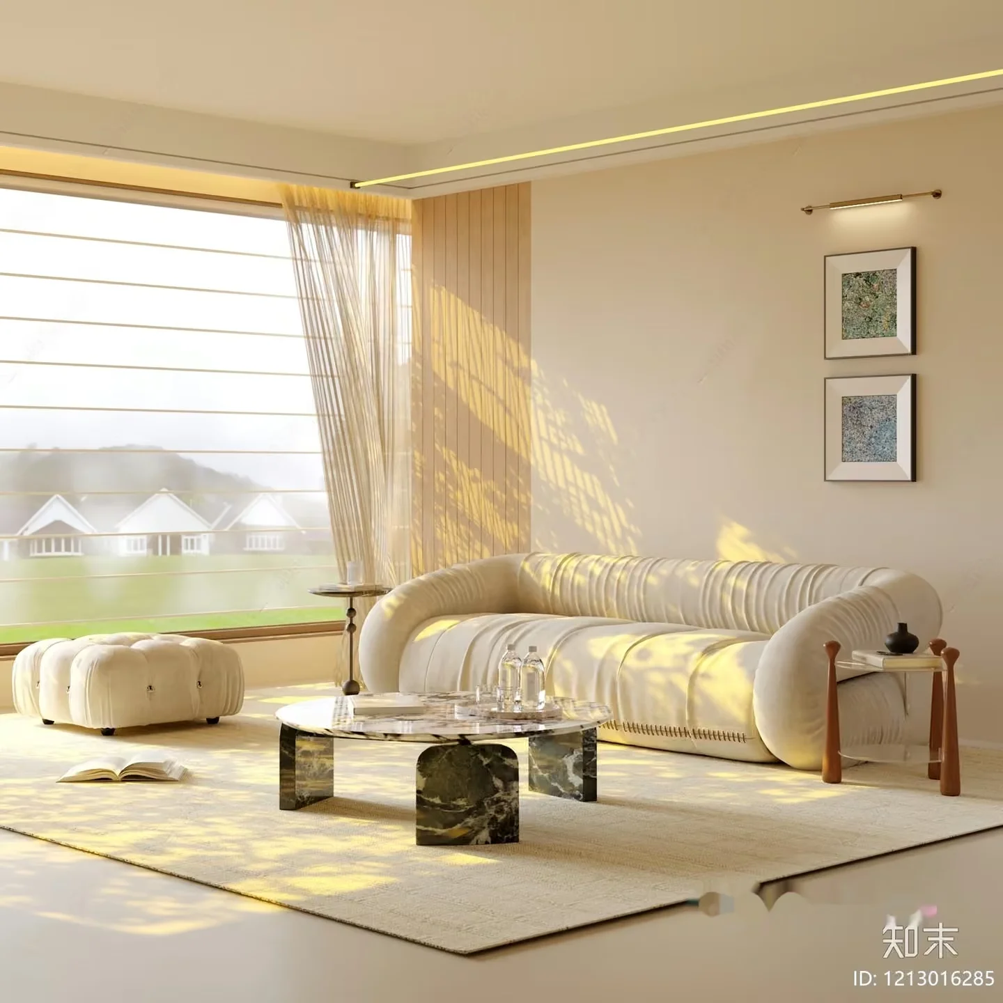 Modern Living Room 3D Model – 4719 – VRAY Render