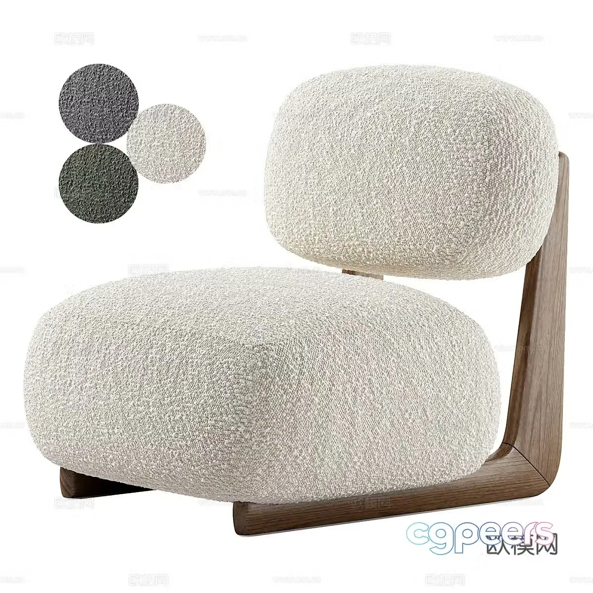 New Chinese Didsbury Accent Leisure Chair 3D Model