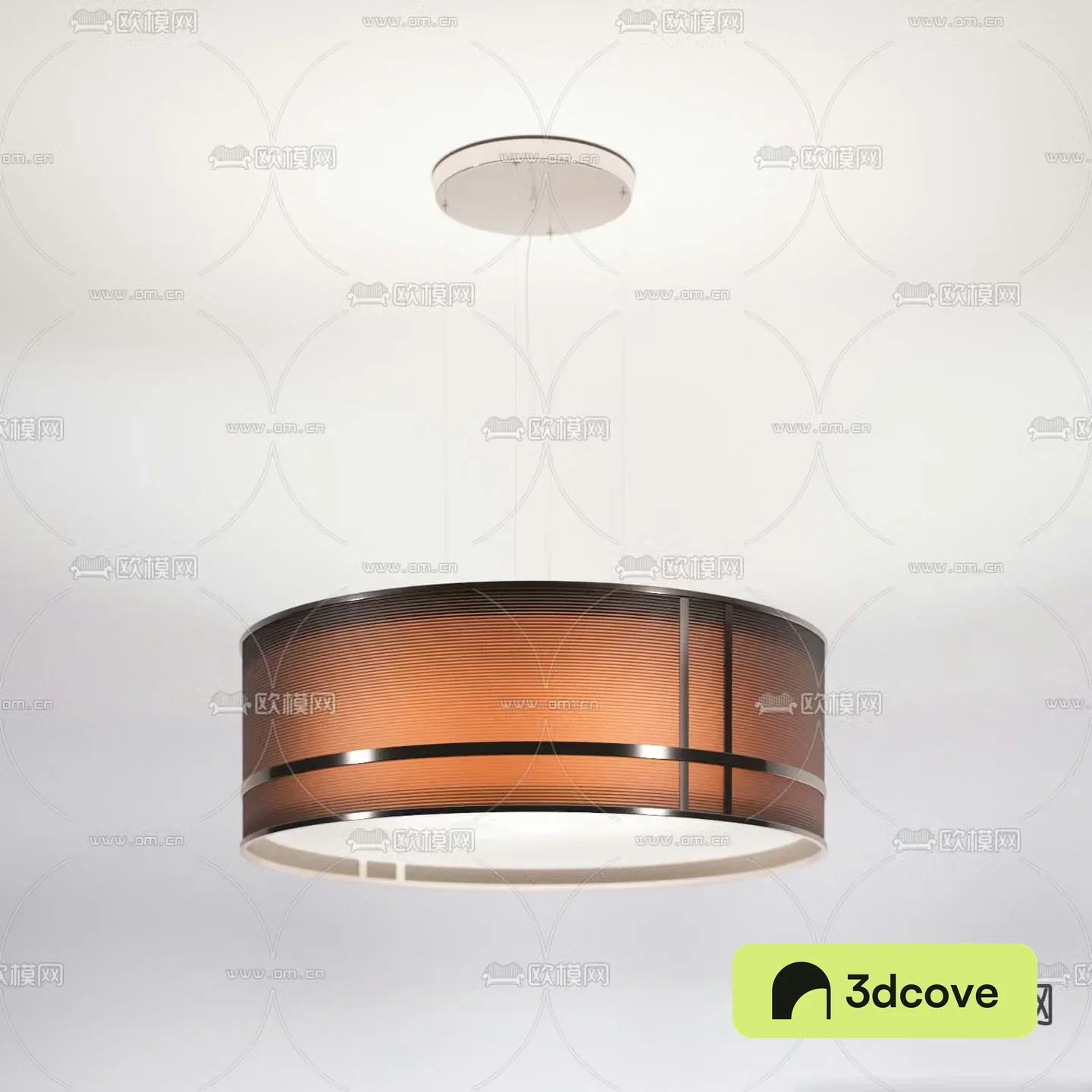 Fendi modern metal round chandelier