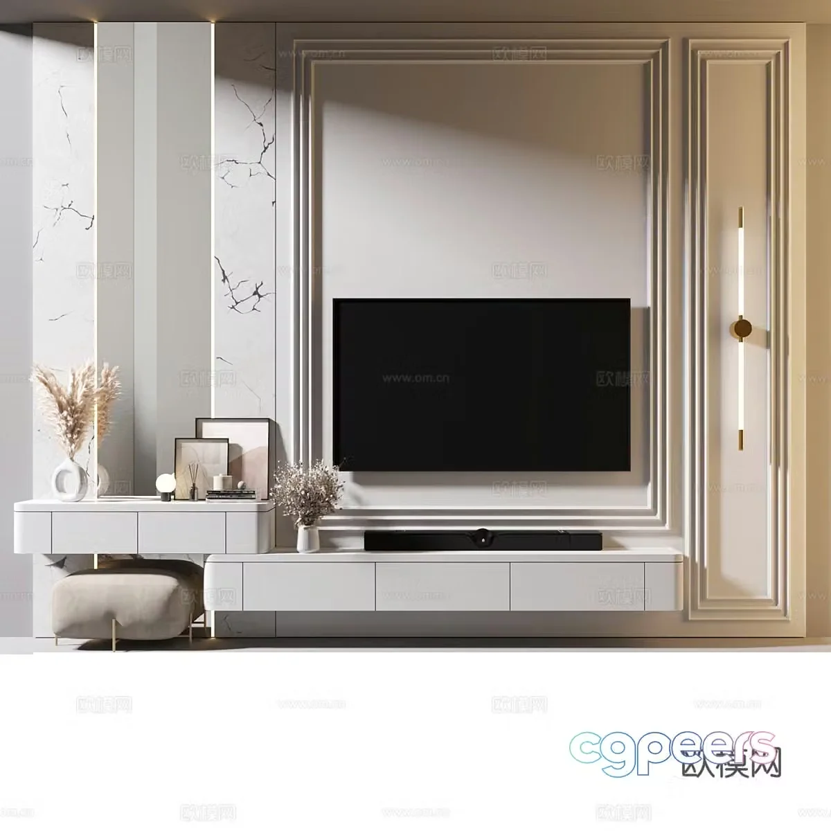 TV wall | Set 9313d model