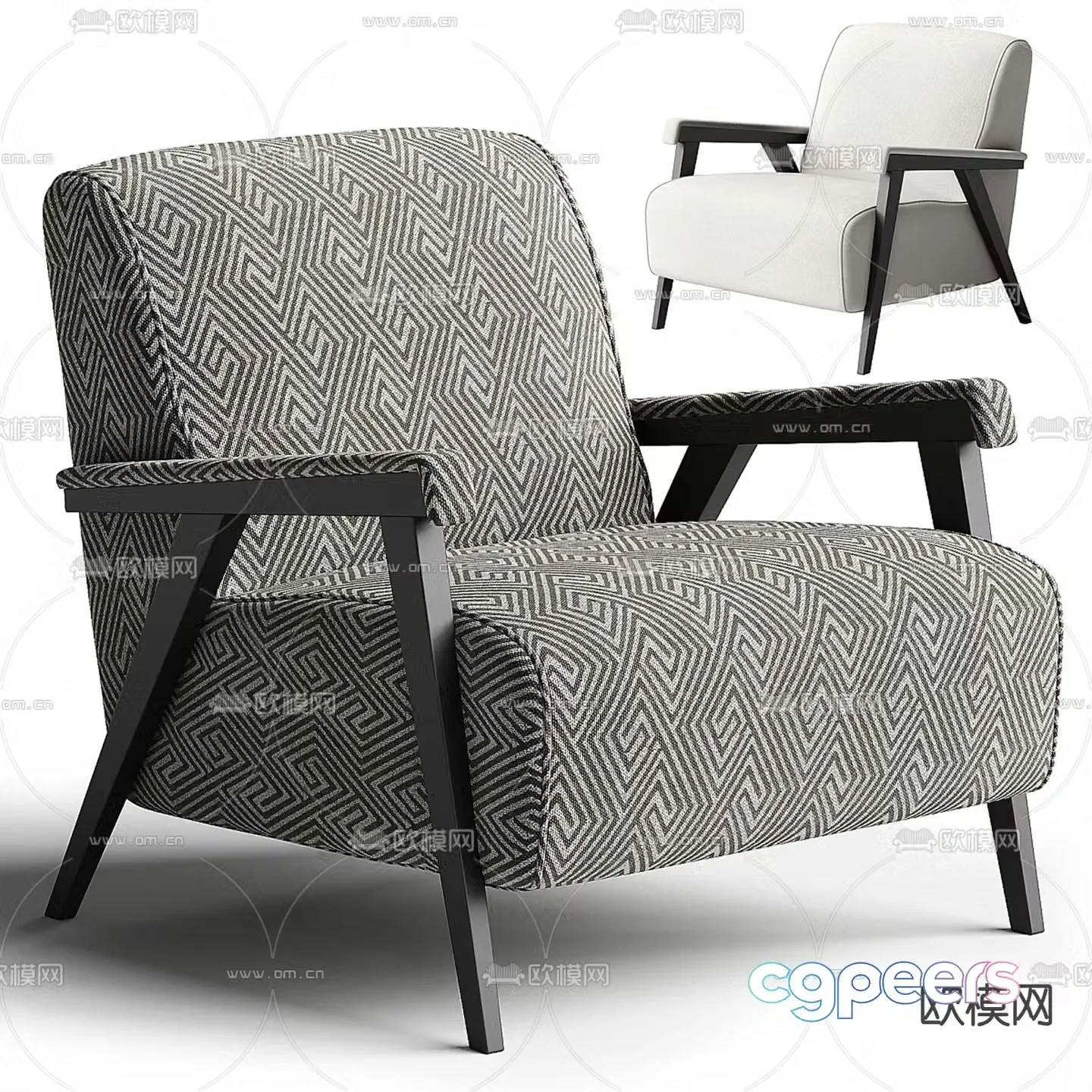 Modern sofa chair leisure chair armchair 3d model