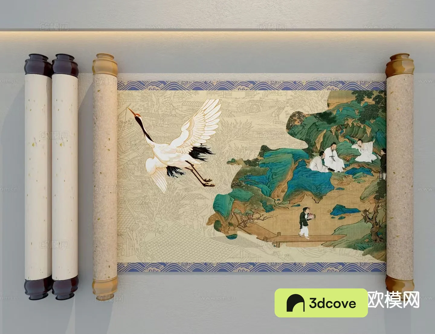New Chinese style scroll painting decorative painting scroll