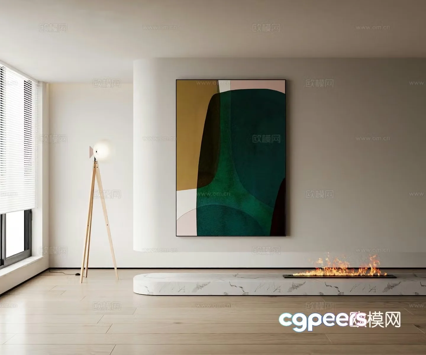 Modern decorative painting 3d model