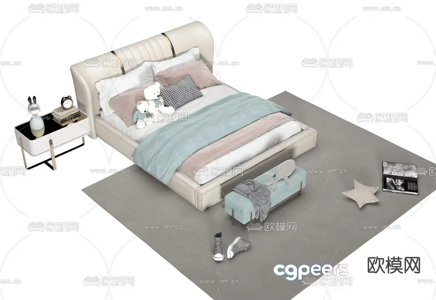 Children’s bed girl’s bed 3d model