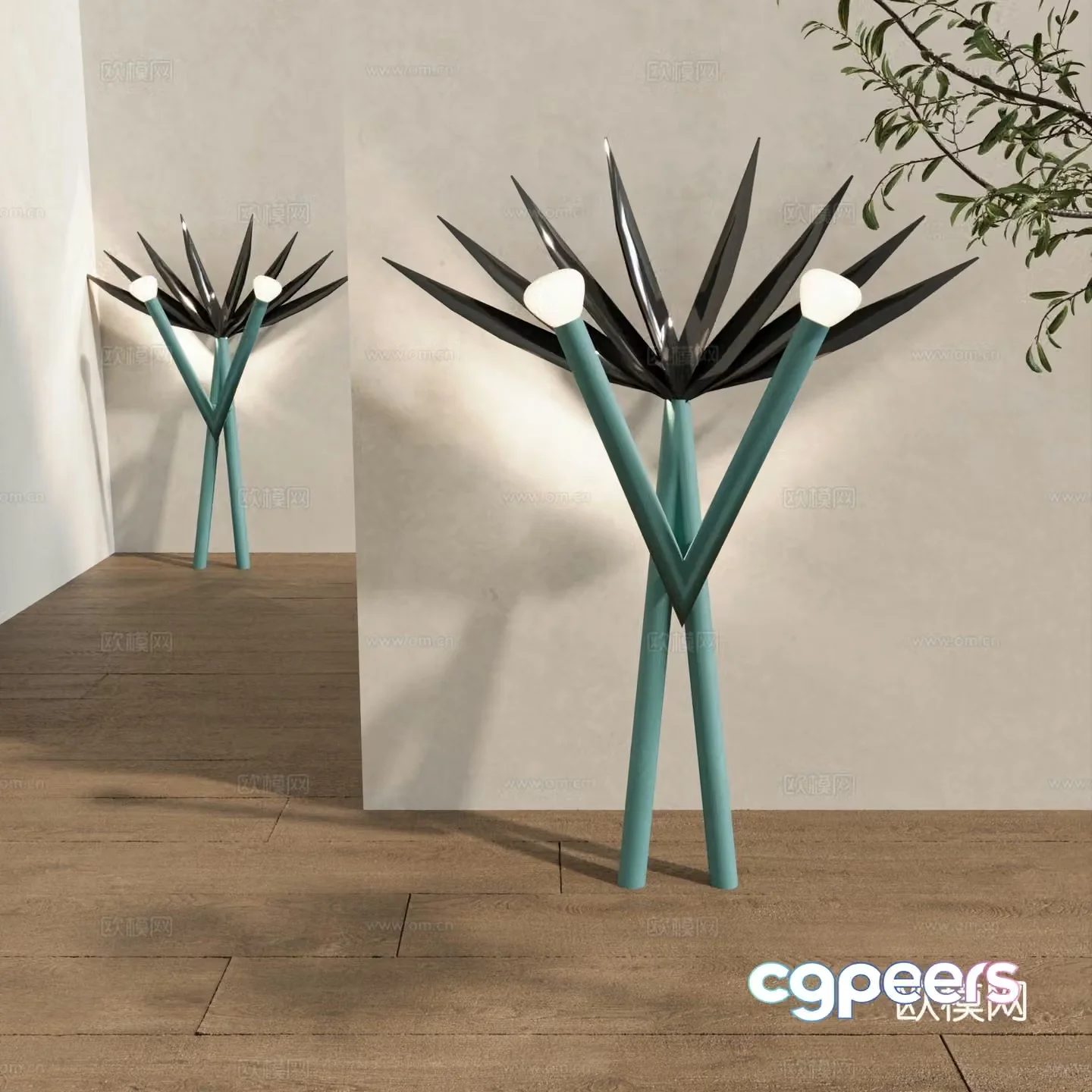 Modern simple floor lamp decorative lamp 3d model