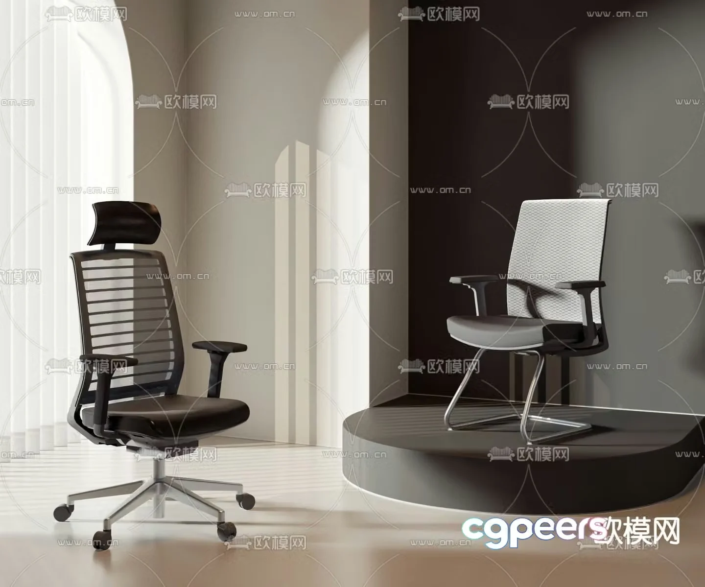 Office chair executive chair staff chair 3d model