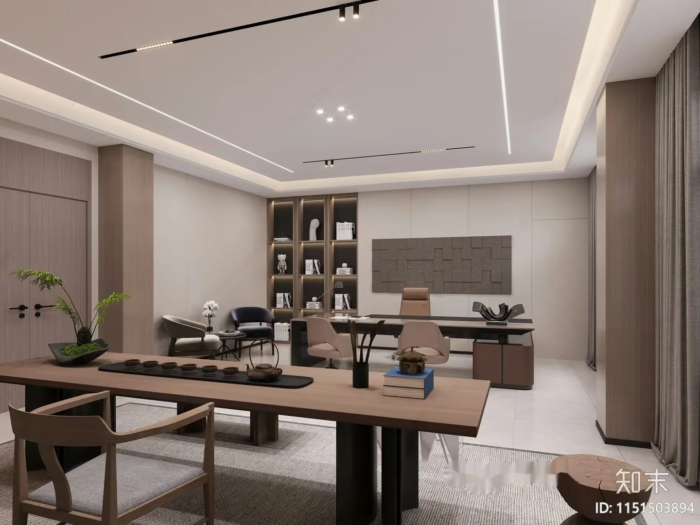 Modern Office Space 3D Model – 13850 – CORONA Render