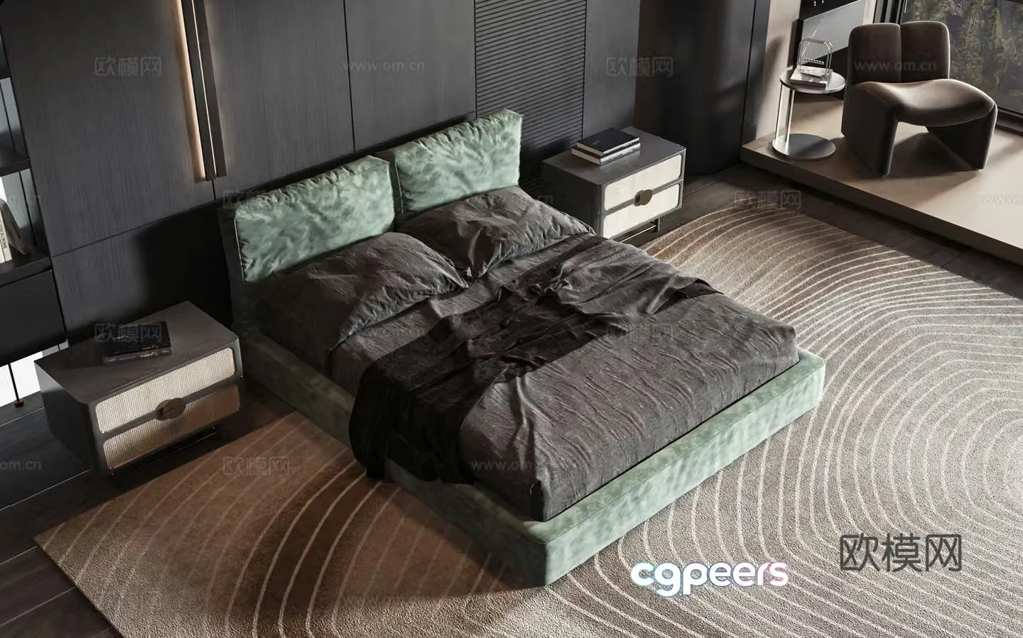 Modern style product bed 3d model