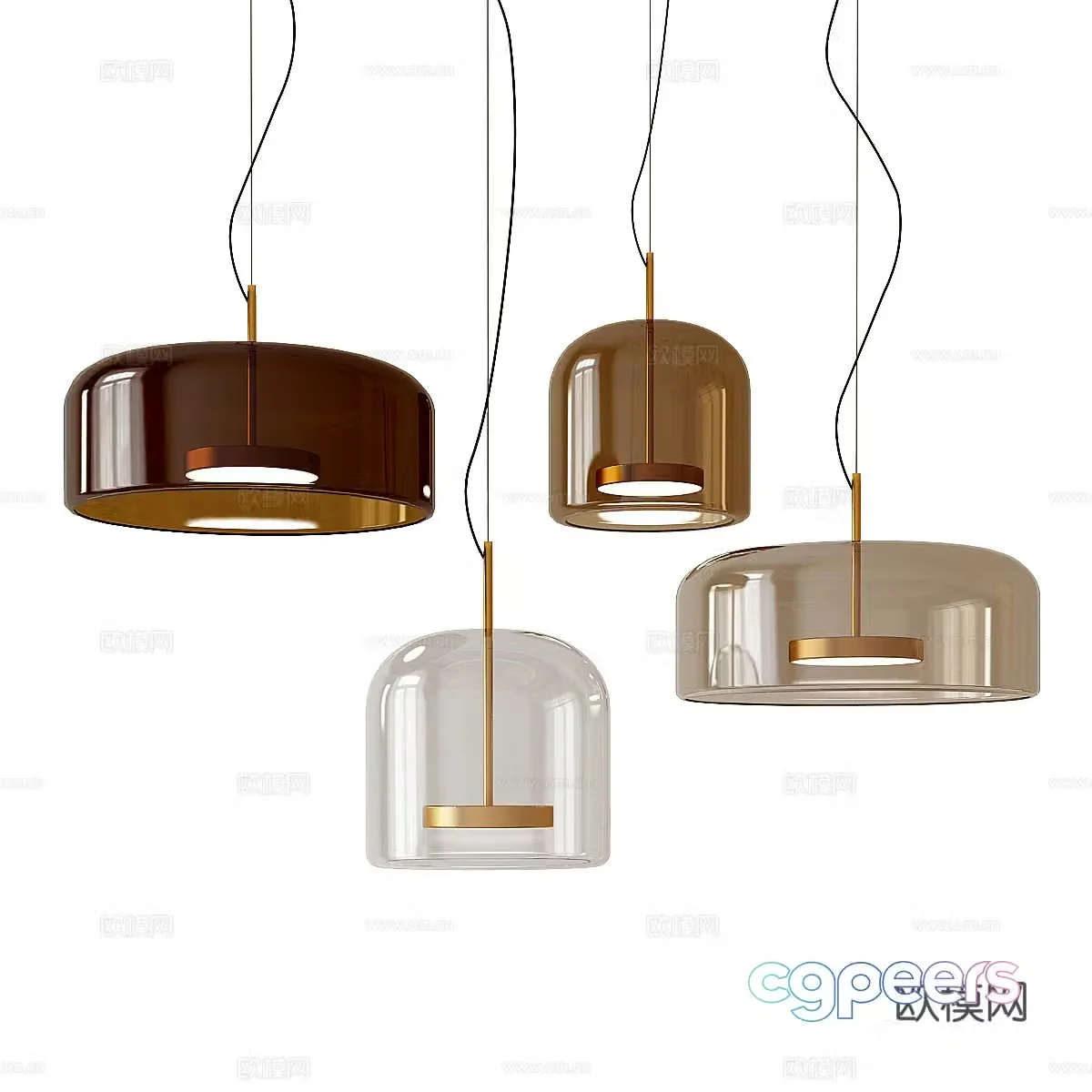 Light luxury chandeliers glass chandeliers bedside chandeliers restaurant chandeliers bar chandeliers creative chandeliers 3D model