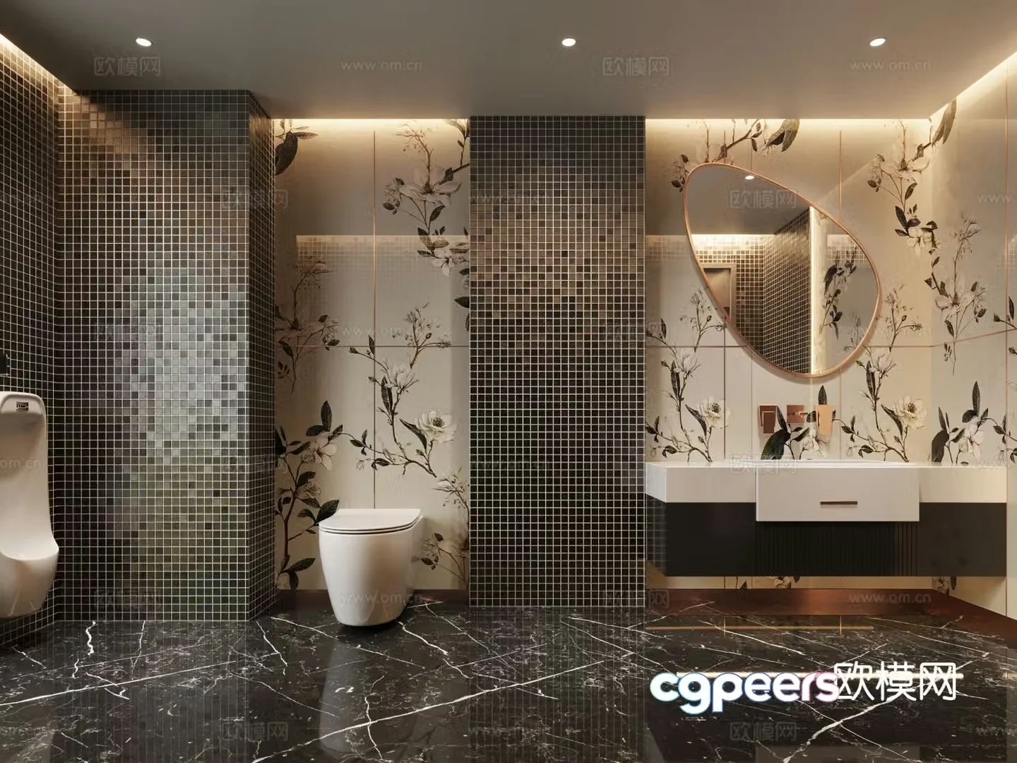 Modern bathroom bathroom 3d model