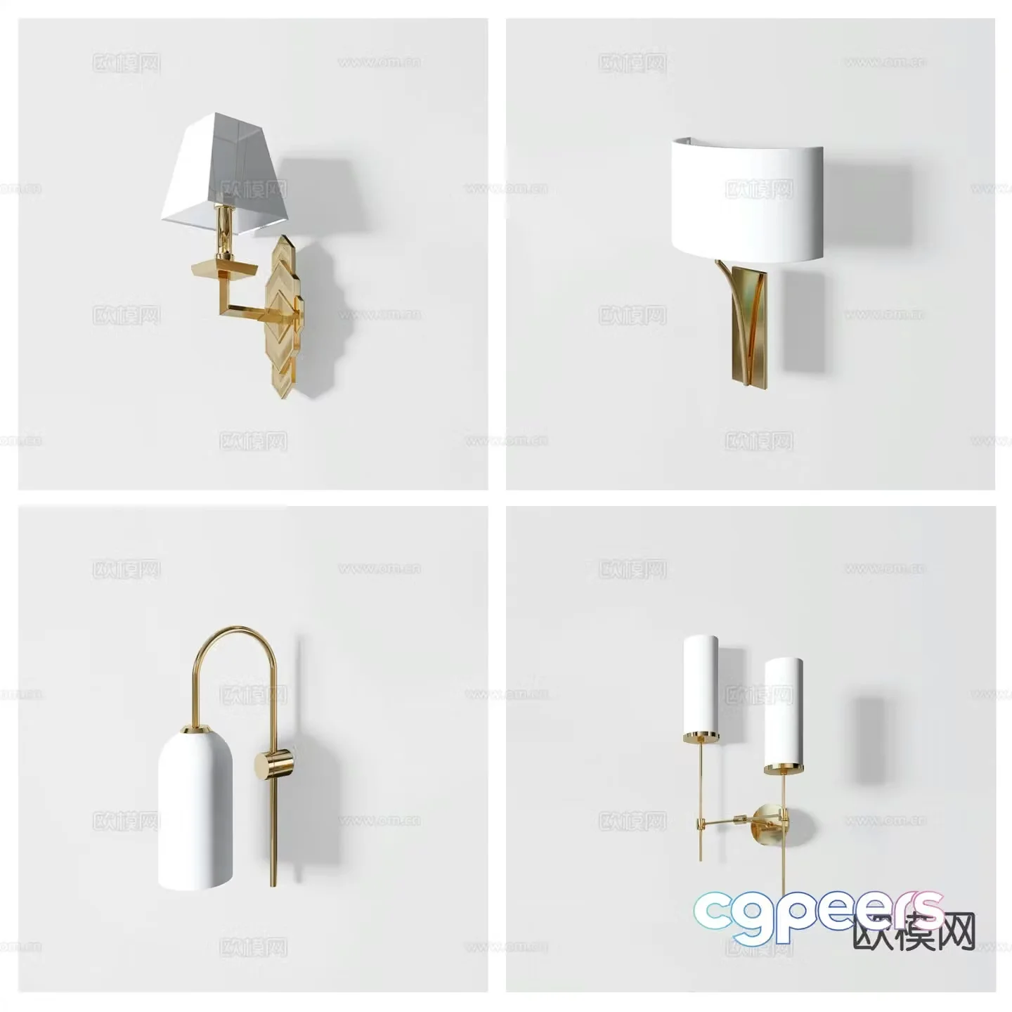 Light luxury wall lamp 3D model