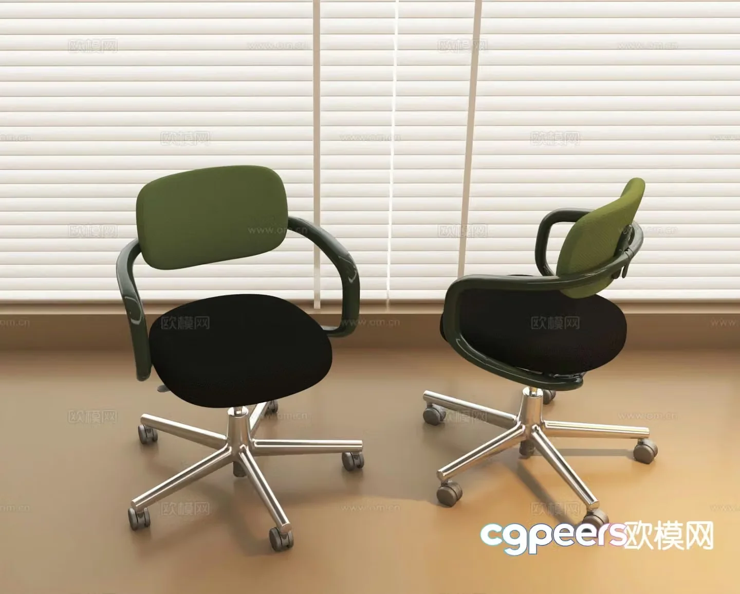 Office chair staff chair single chair swivel chair 3d model