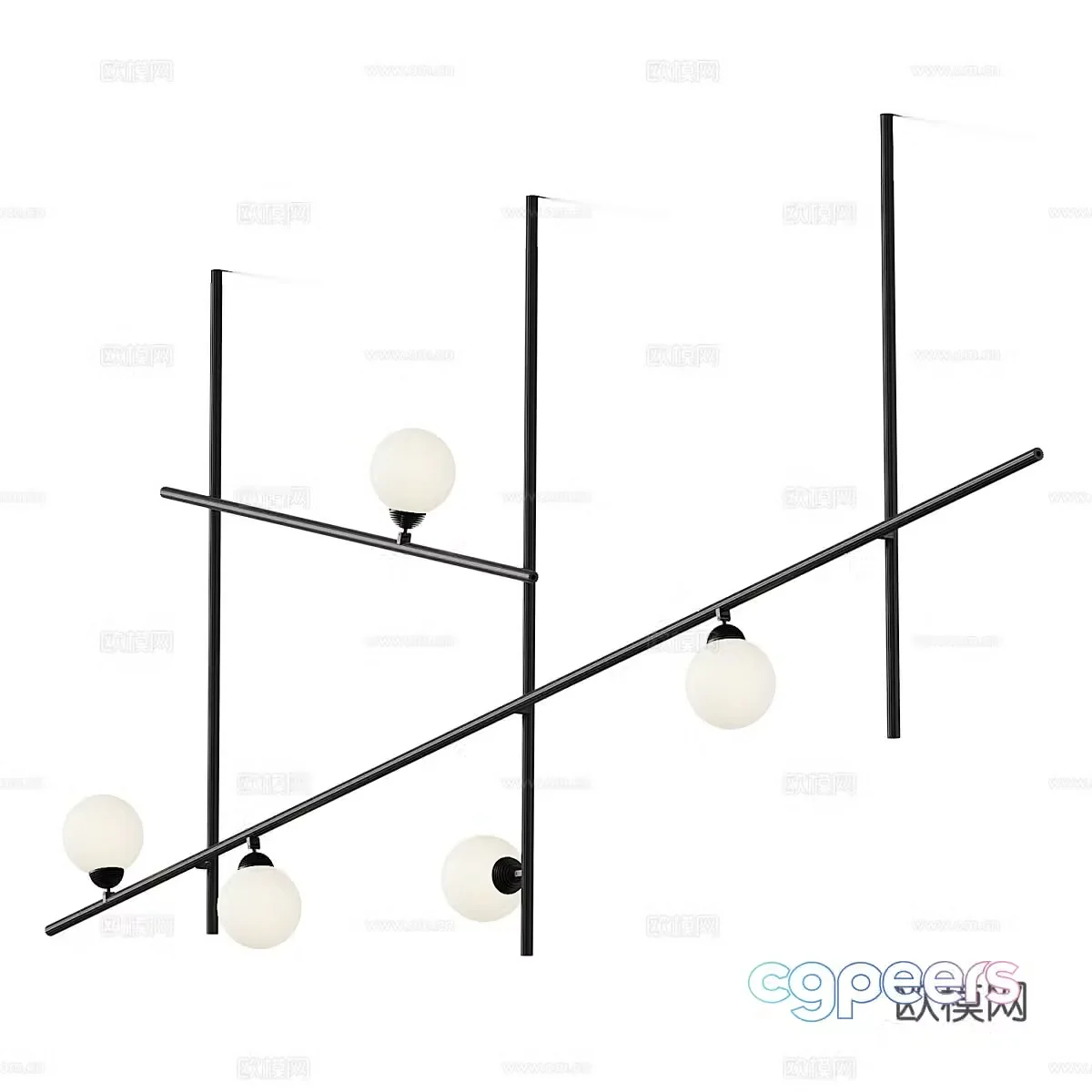 Modern Italian minimalist Fabbian decorative chandelier 3d model