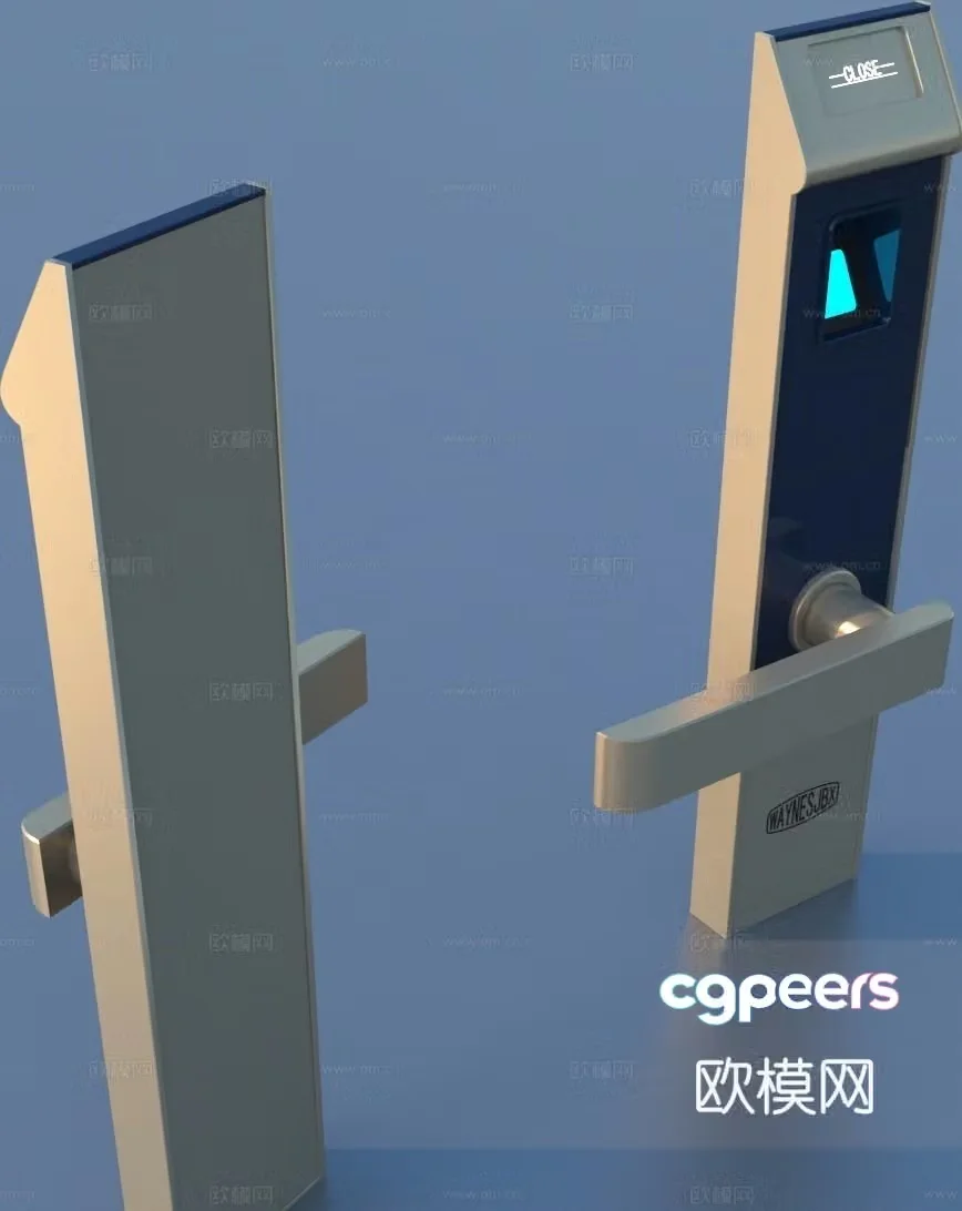 Door lock smart lock fingerprint lock password lock electronic lock 3d model