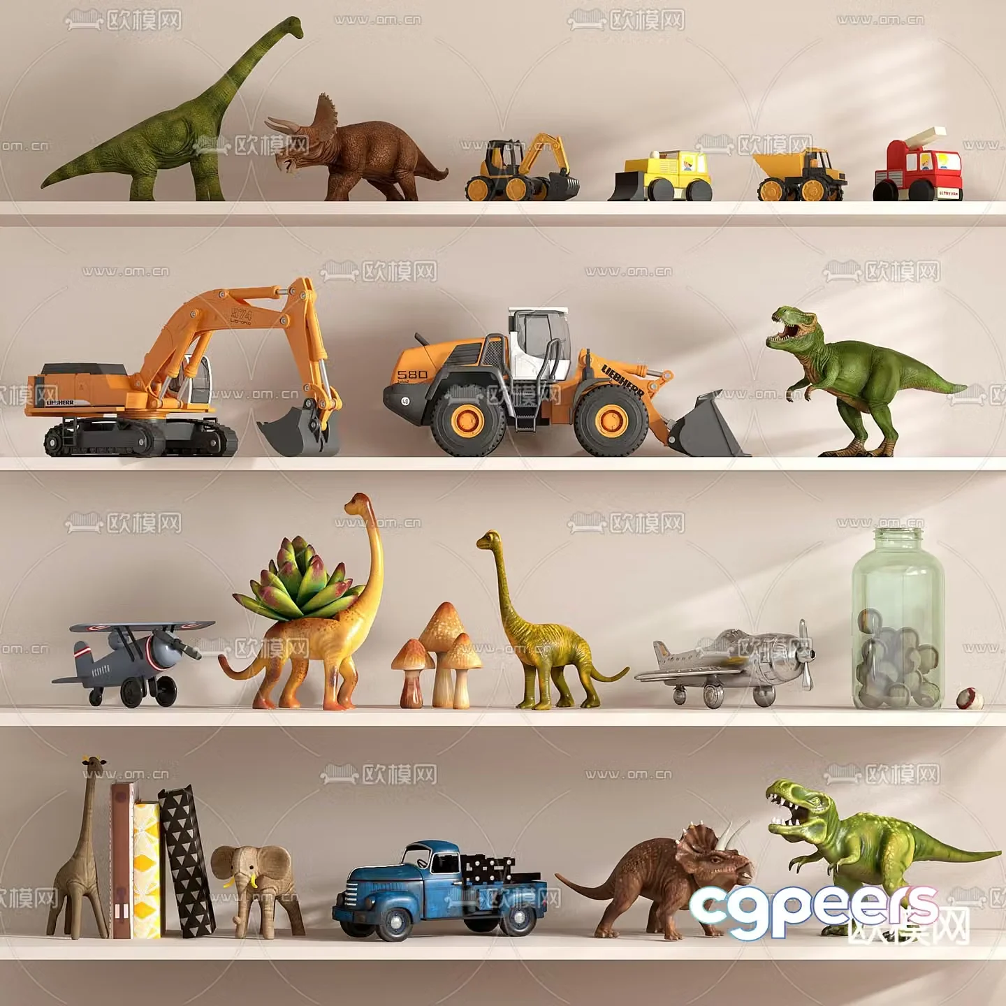Toy Dinosaur Figure Doll Doll 3D Model