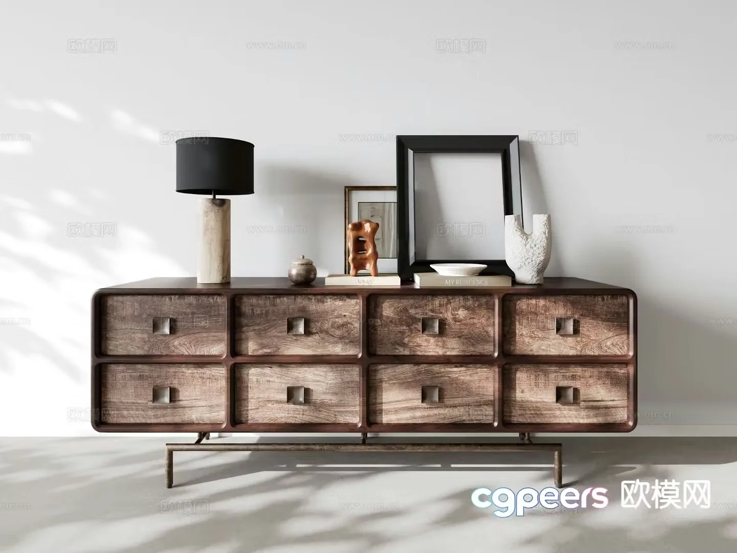 Medieval style TV cabinet 3D model
