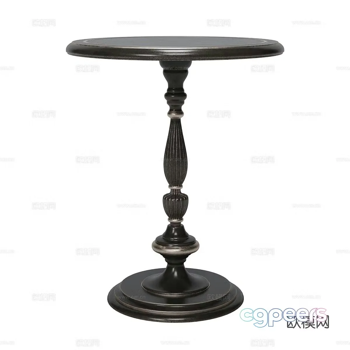French corner table side table round table table table 3D model