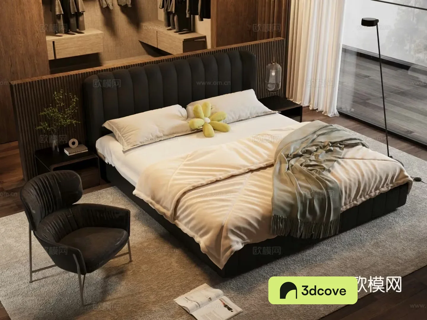 Modern home bedroom black and white gray bedroom home bedroom