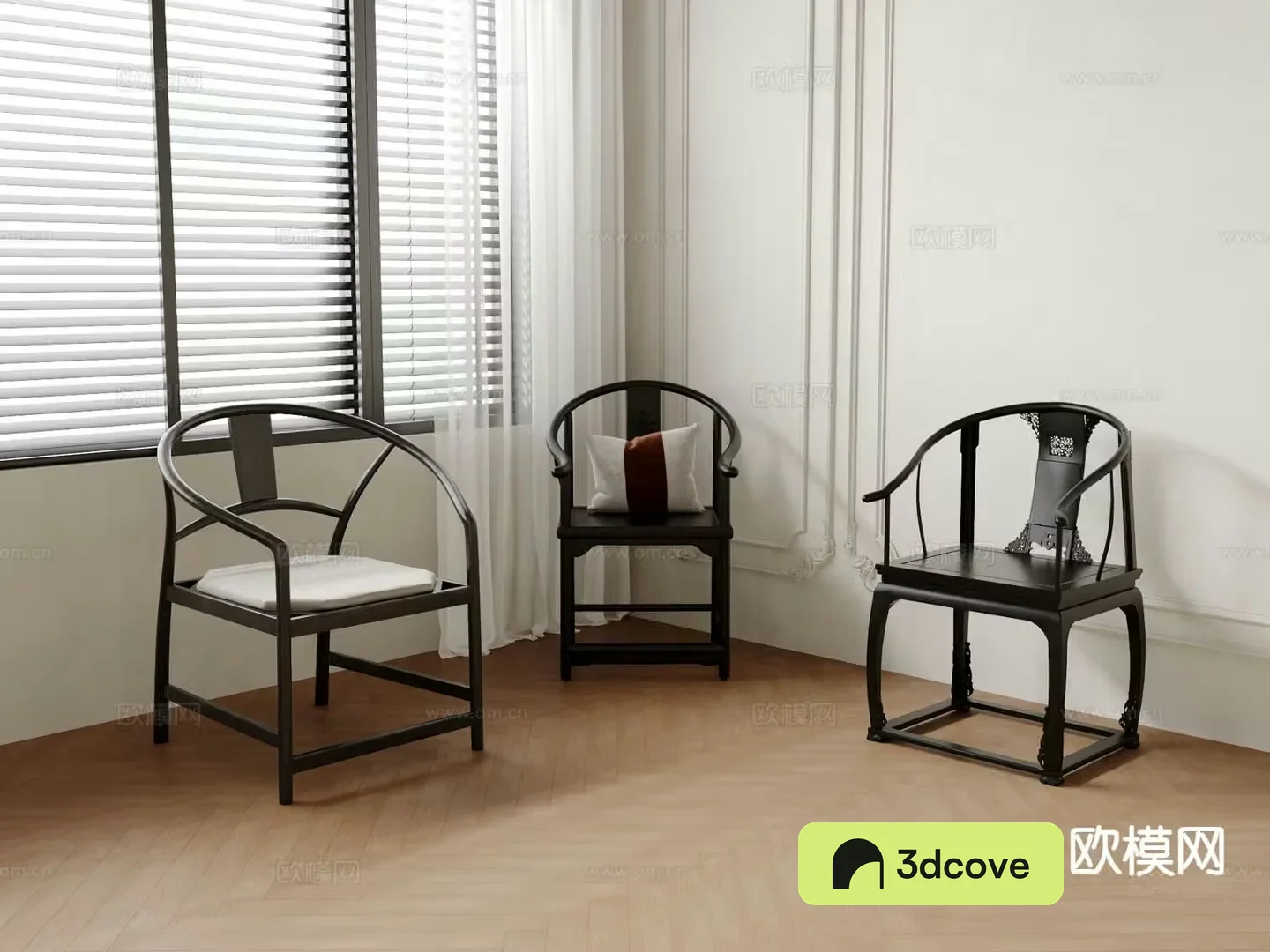 Chinese style single chair dining chair