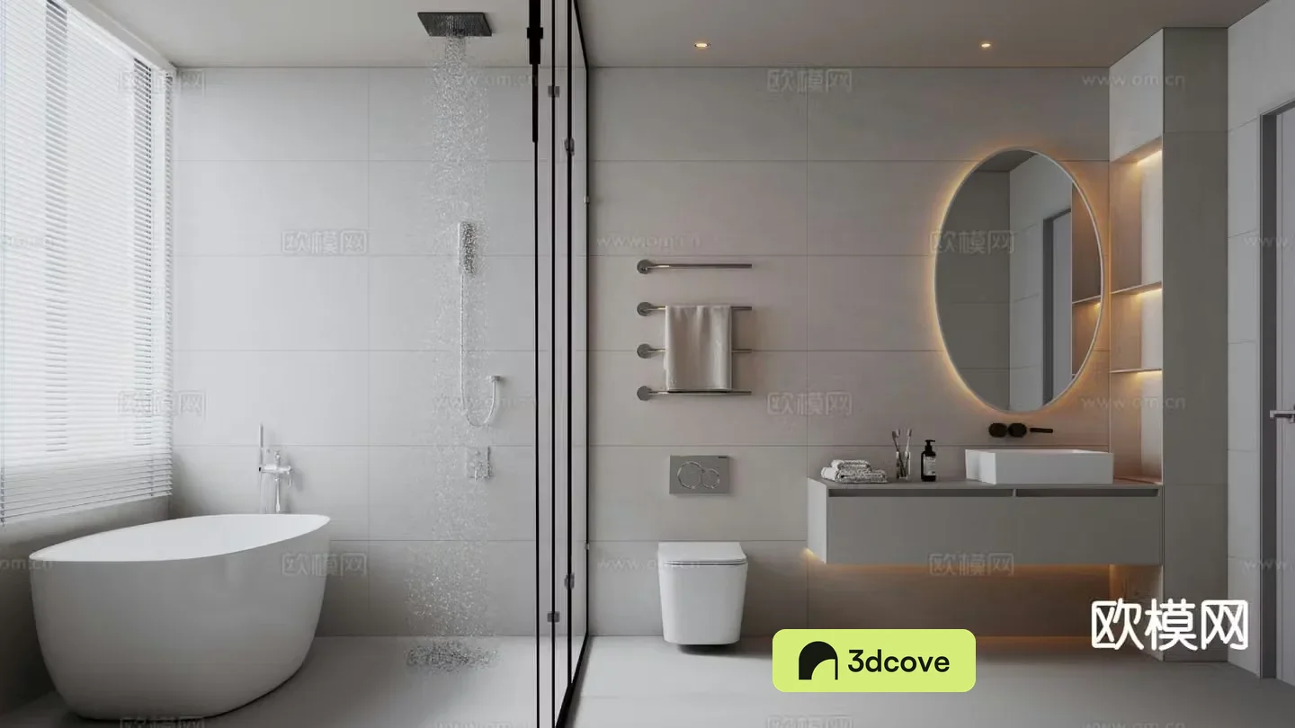 Modern bathroom toilet