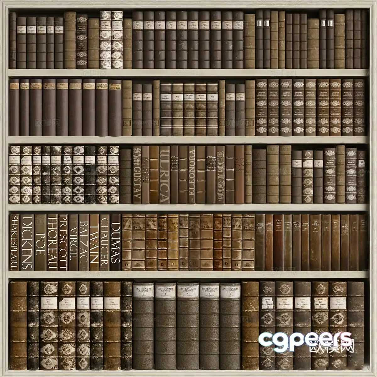 American retro classic book 3d model