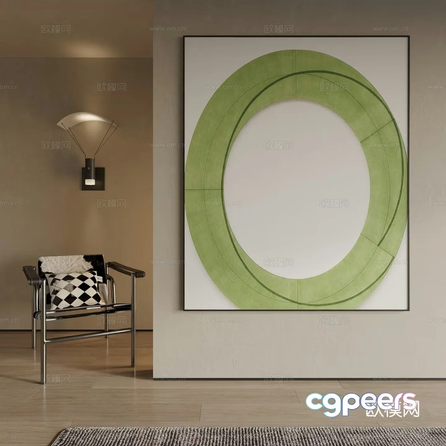 Modern decorative painting 3d model