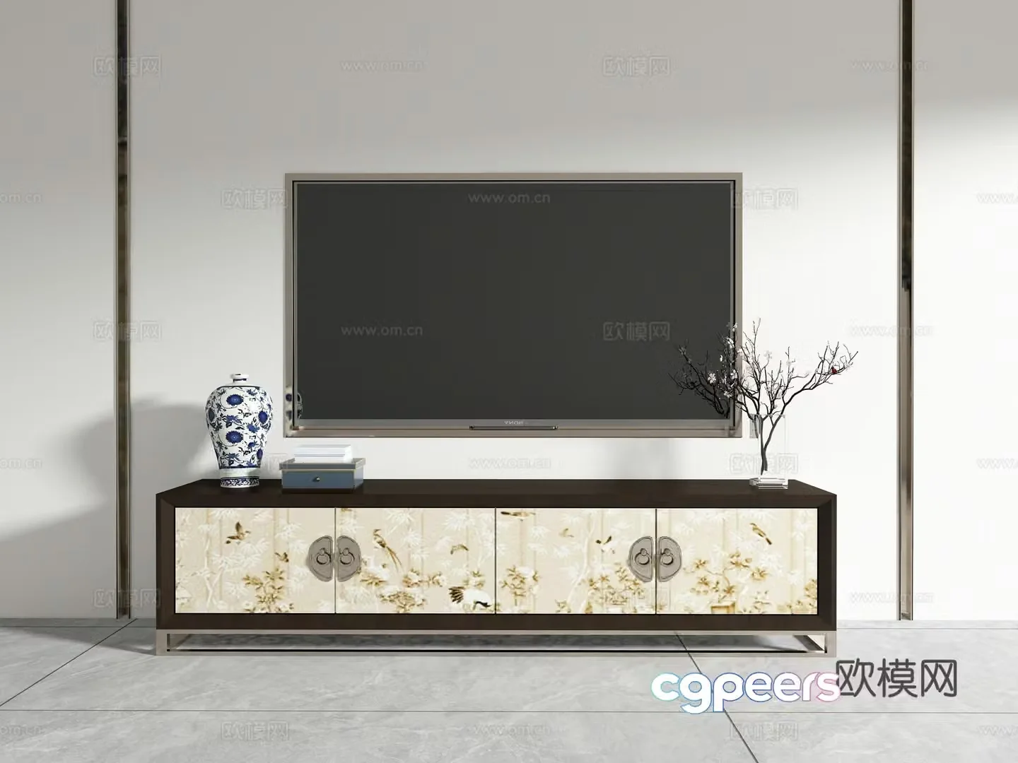 Chinese TV cabinet 3D model