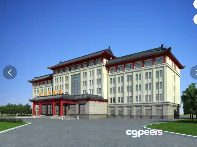 Traditional Asian Building 3D Model – 14327 – VRAY Render