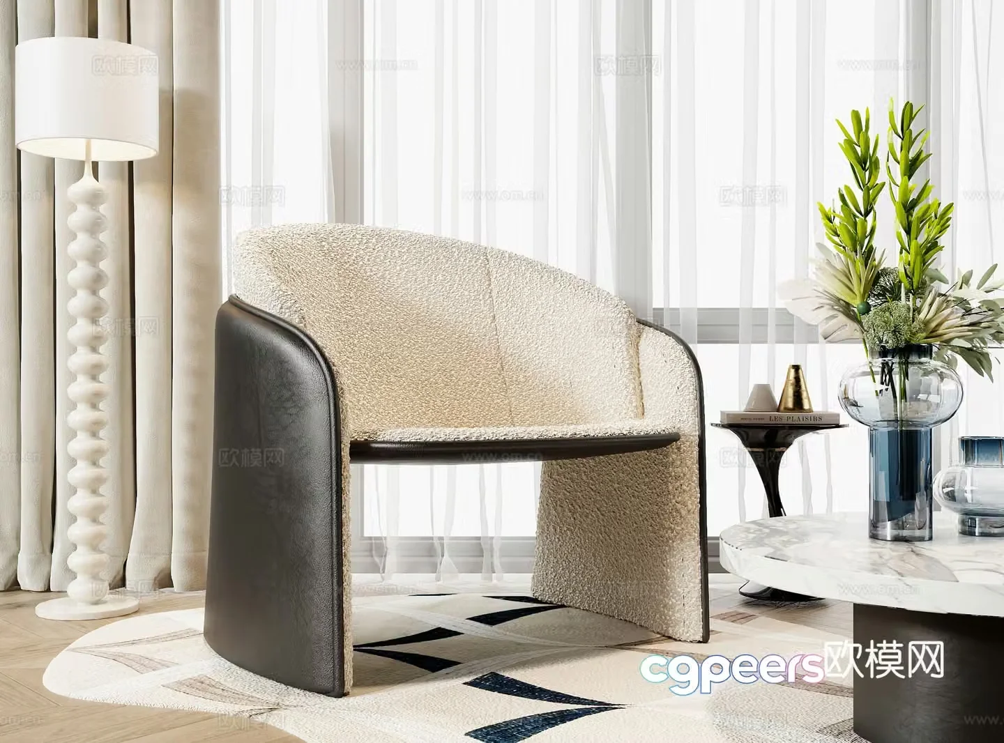 Modern leisure chair 3d model