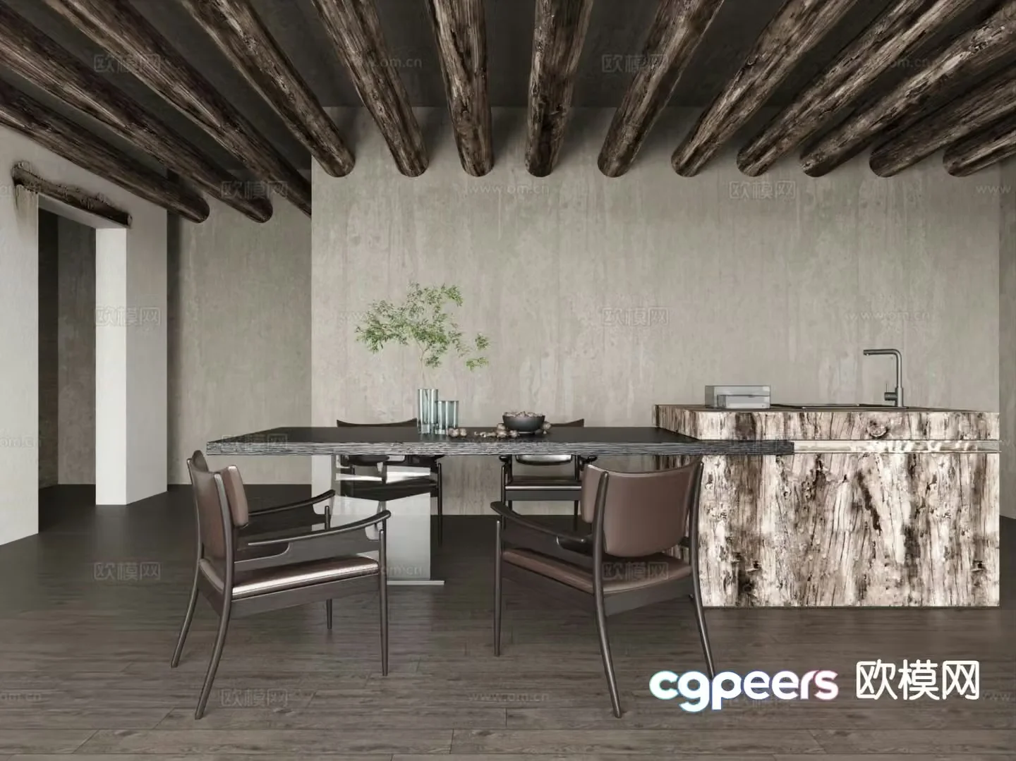 Wabi Sabi Nakajima Restaurant 3D model