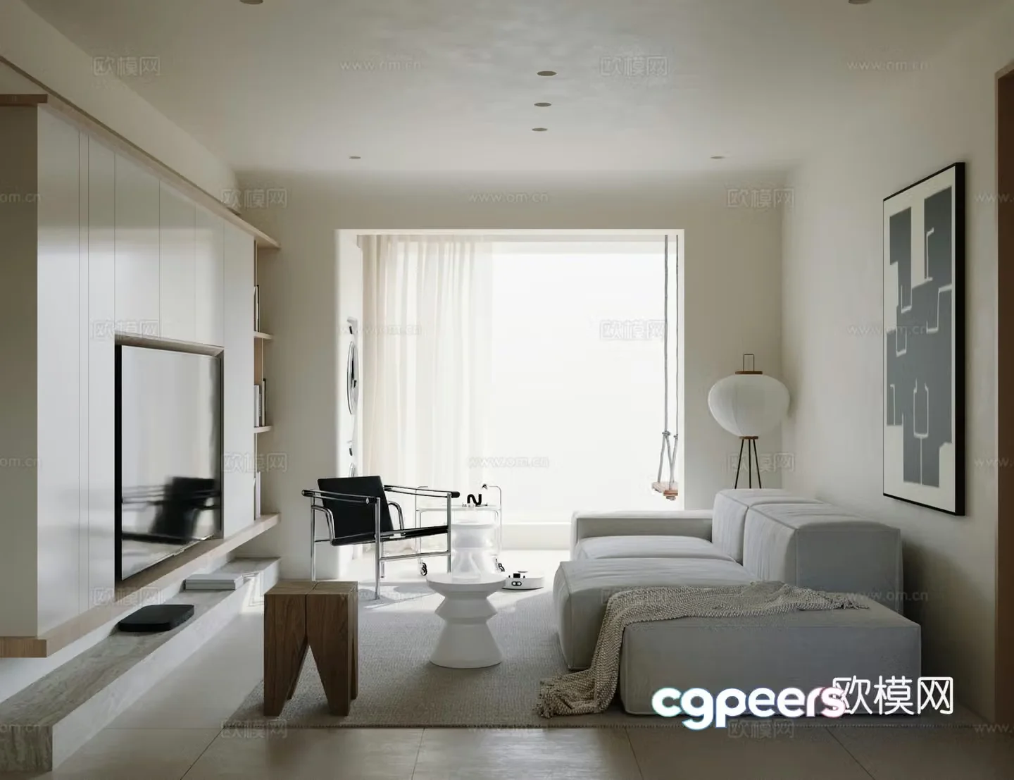 Modern living room 3d model