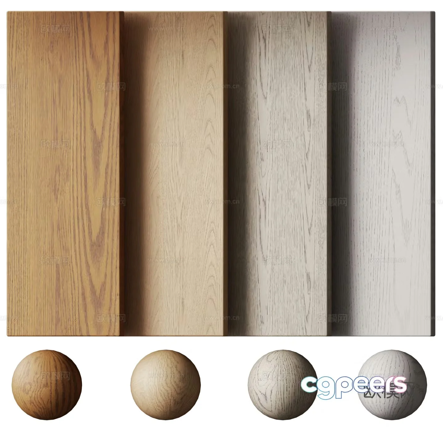 Modern wooden plank 3d model