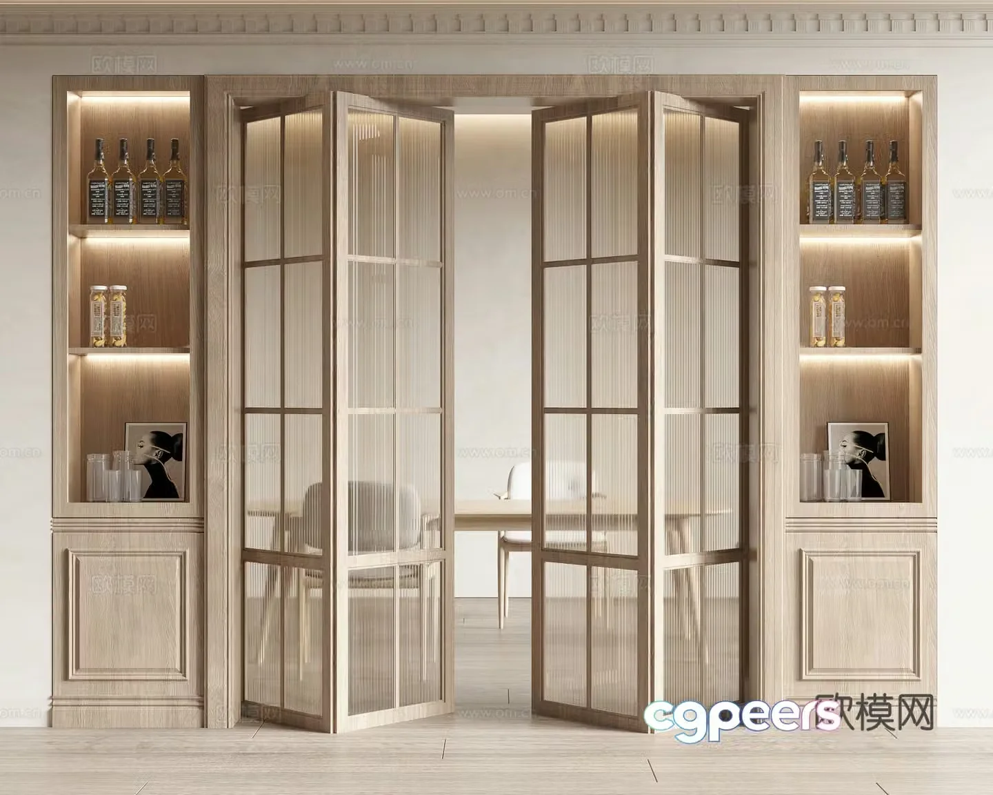 French folding door 3D model