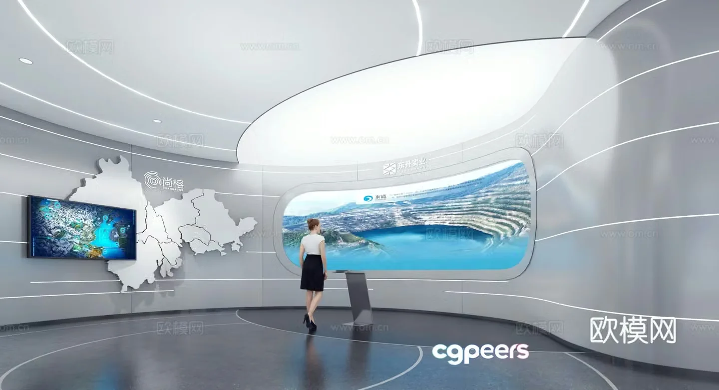 Arc exhibition hall 3d model