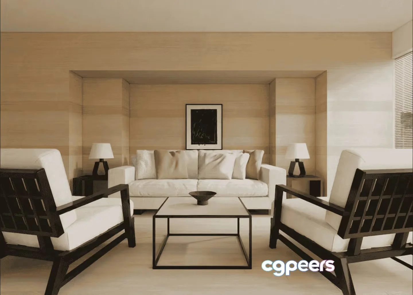 Modern Living Room 3D Model – 14651 – VRAY Render