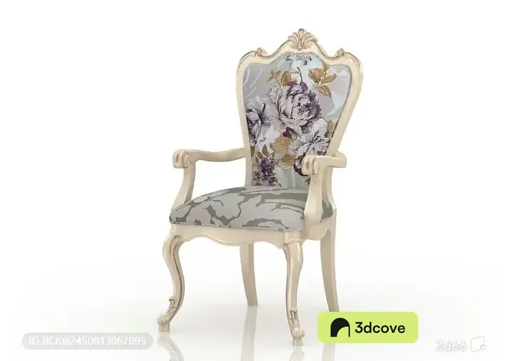 Wooden Floral Chair