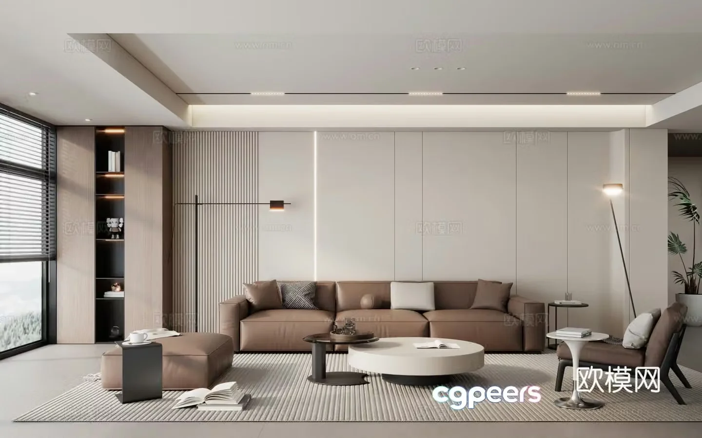 Modern living room sofa combination Modern living room Minimalist living room 3d model