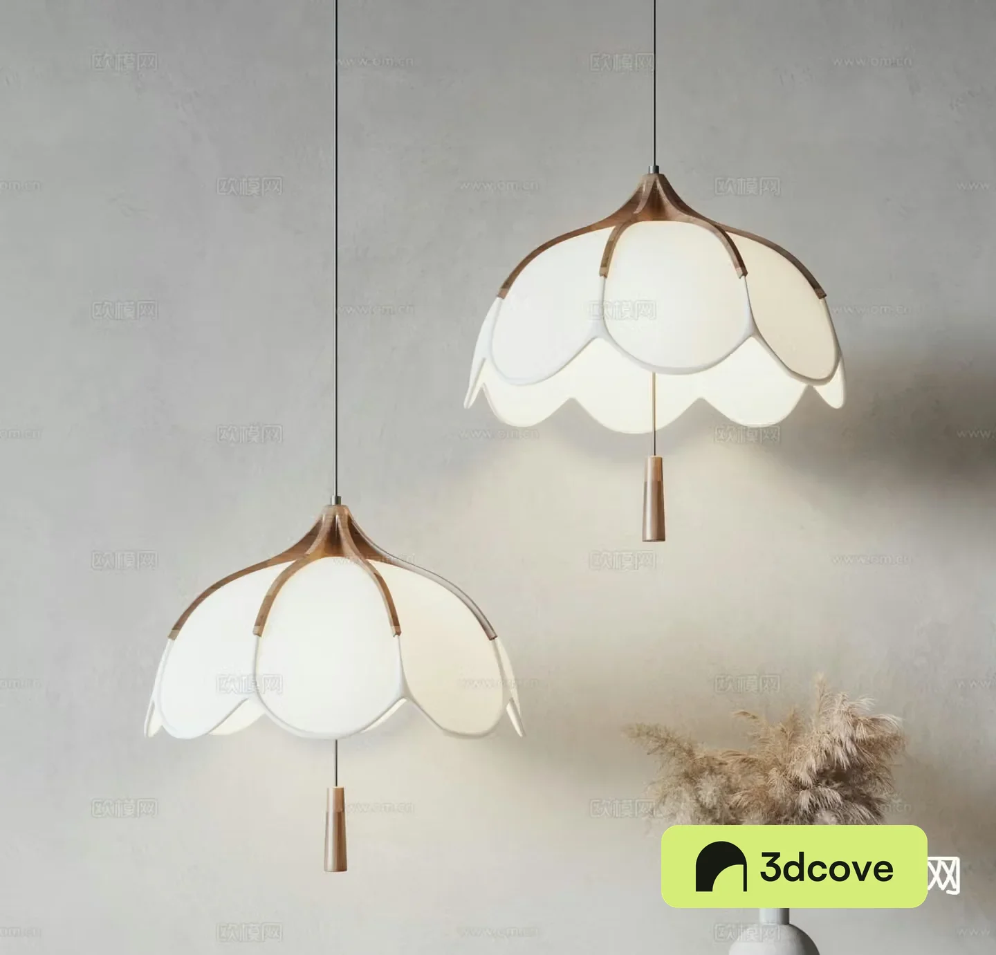 Cream style flower chandelier fabric chandelier