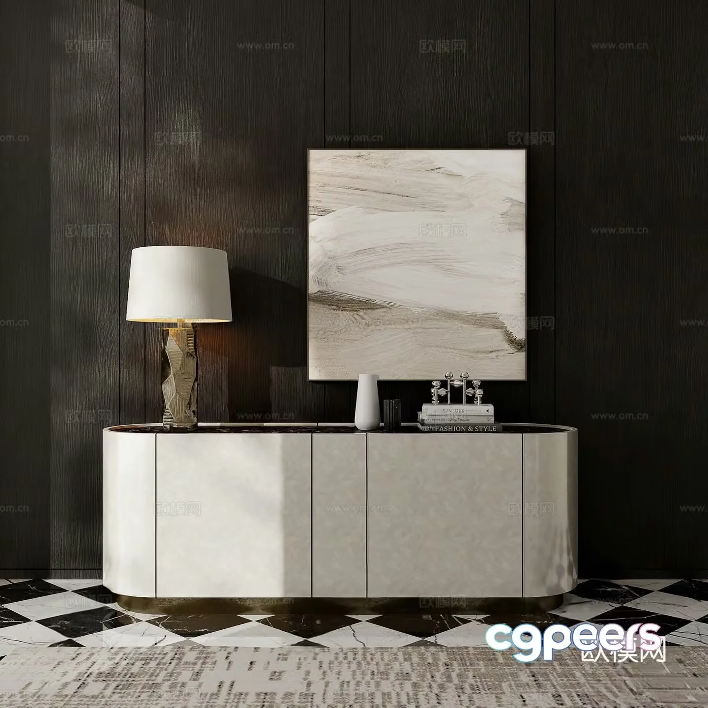 Italian style entrance cabinet 3D model