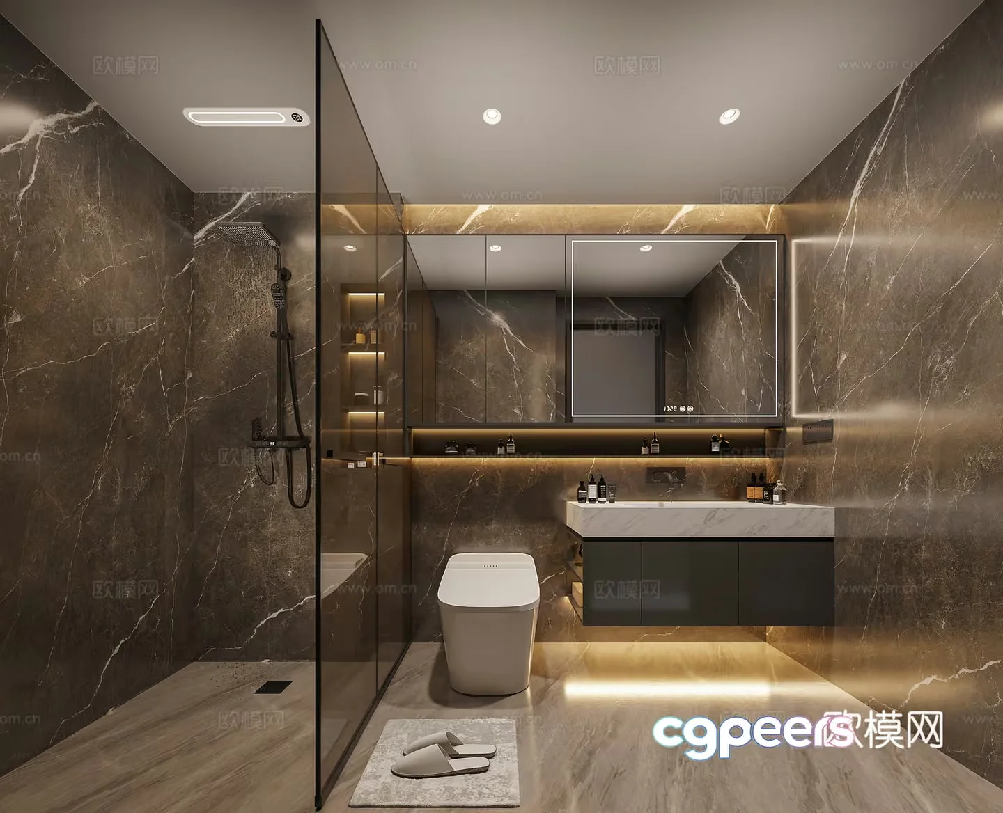 Modern Bathroom 3D Model – 16582 – VRAY Render