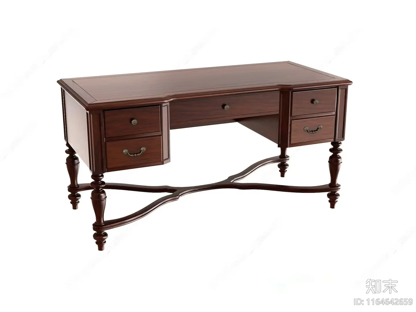 A Wooden Desk 3D Model – 6508 – VRAY Render