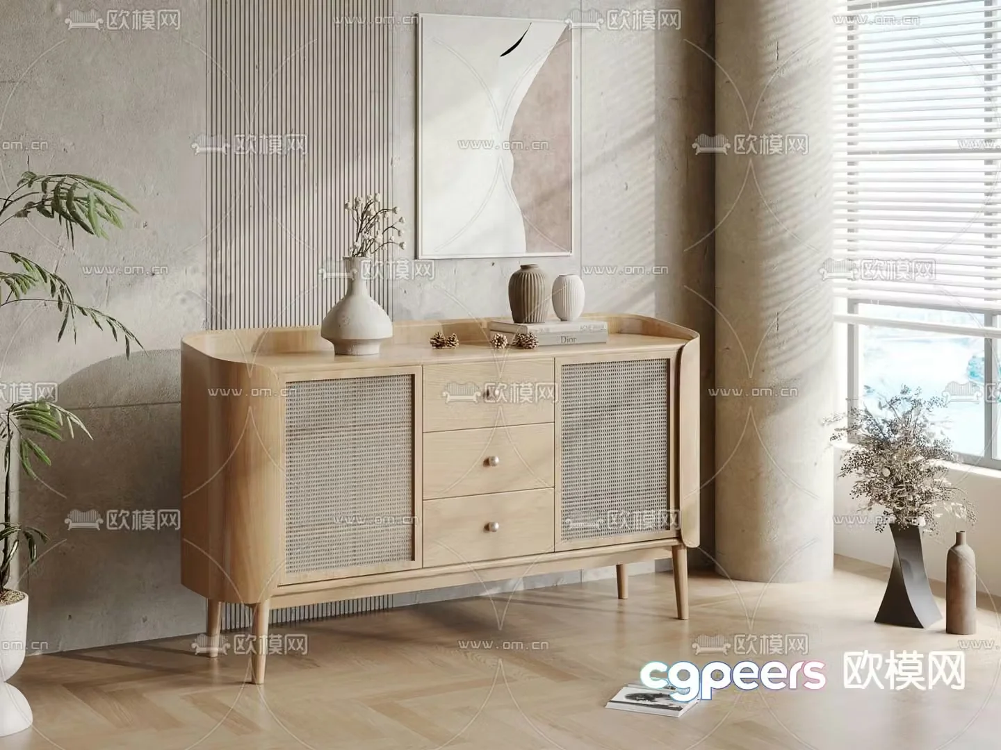 Nordic sideboard 3d model