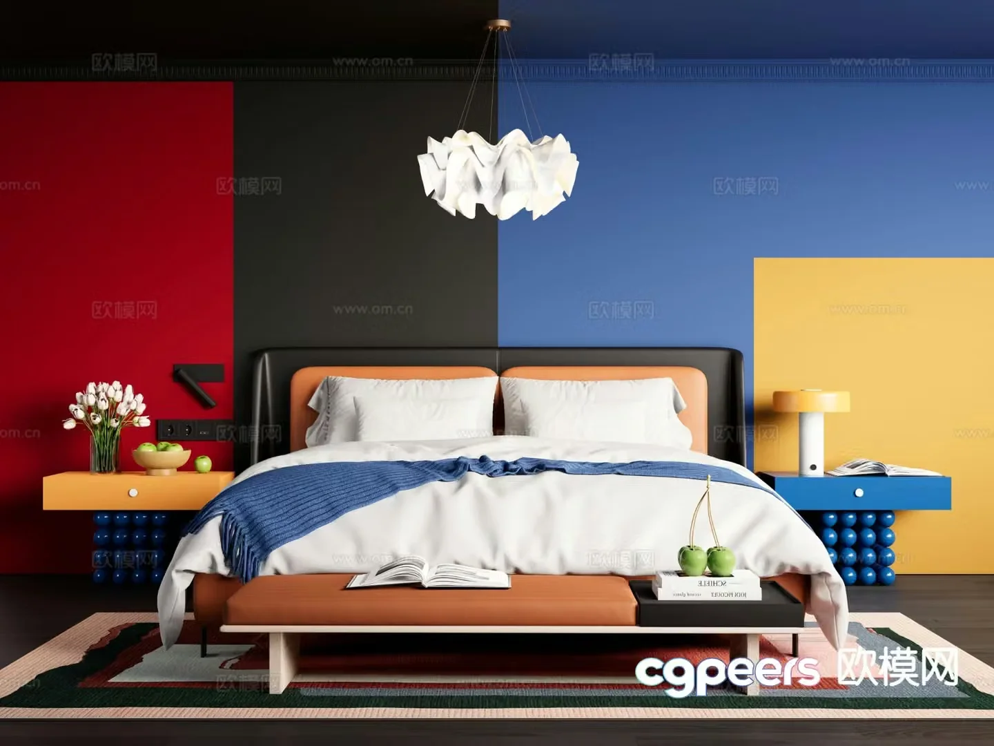 Dopamine double bed 3d model